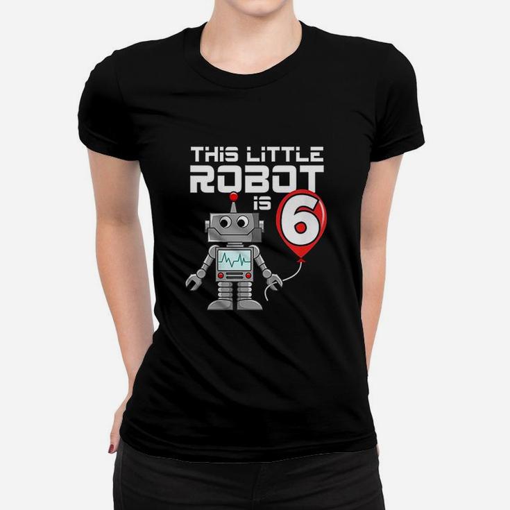 6 Year Old Robot Birthday Women T-shirt