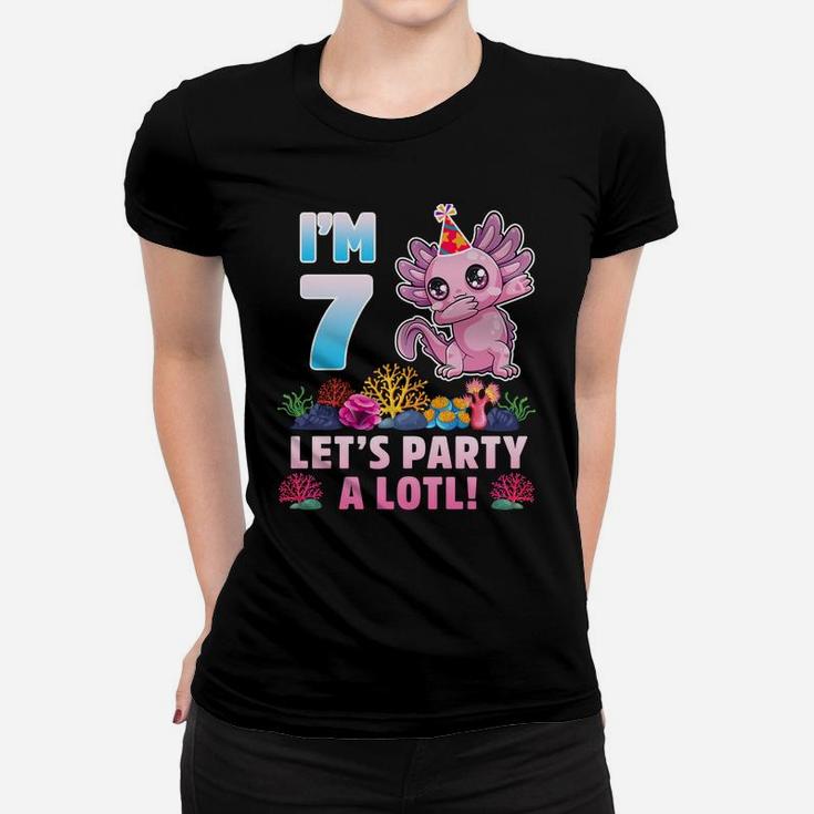 7 Year Old Gifts 7Th Birthday Axolotl Lover Boys Girls Sweatshirt Women T-shirt