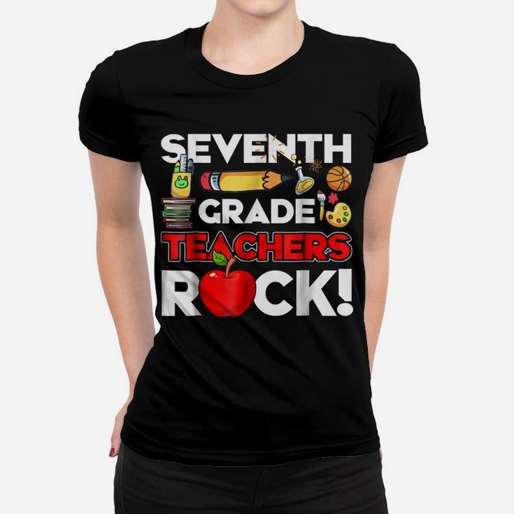7Th Grade Teacher Shirt Seventh Grade Teacher Rocks Gift Women T-shirt