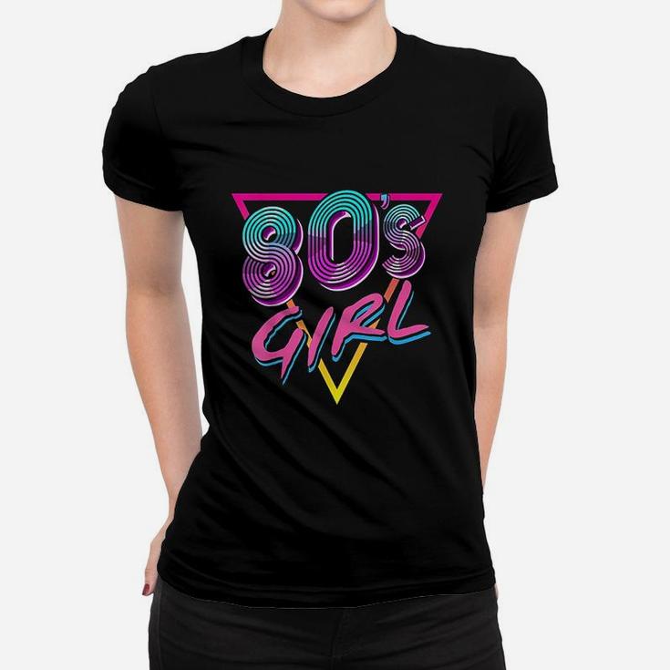 80S Girl Birthday Party Costume Retro Vintage Gift Women Women T-shirt