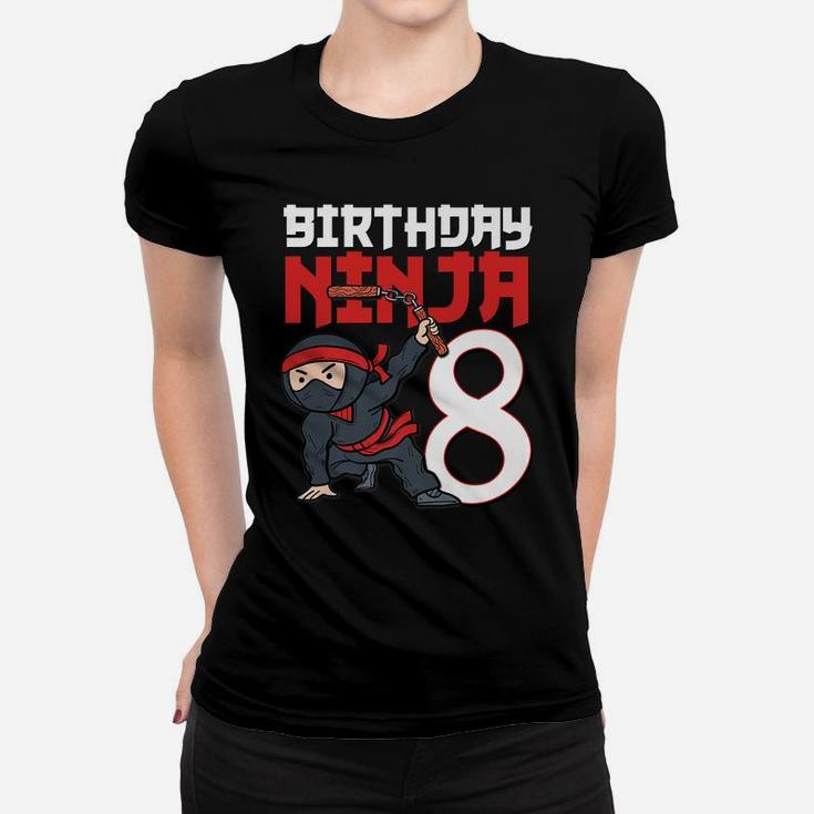 8Th Birthday Ninja I'm 8 Years Old Bday Party Best Boy Women T-shirt