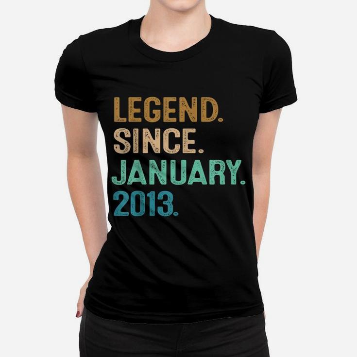 9Th Birthday Gifts 9 Year Old Legend Since January 2013 Women T-shirt
