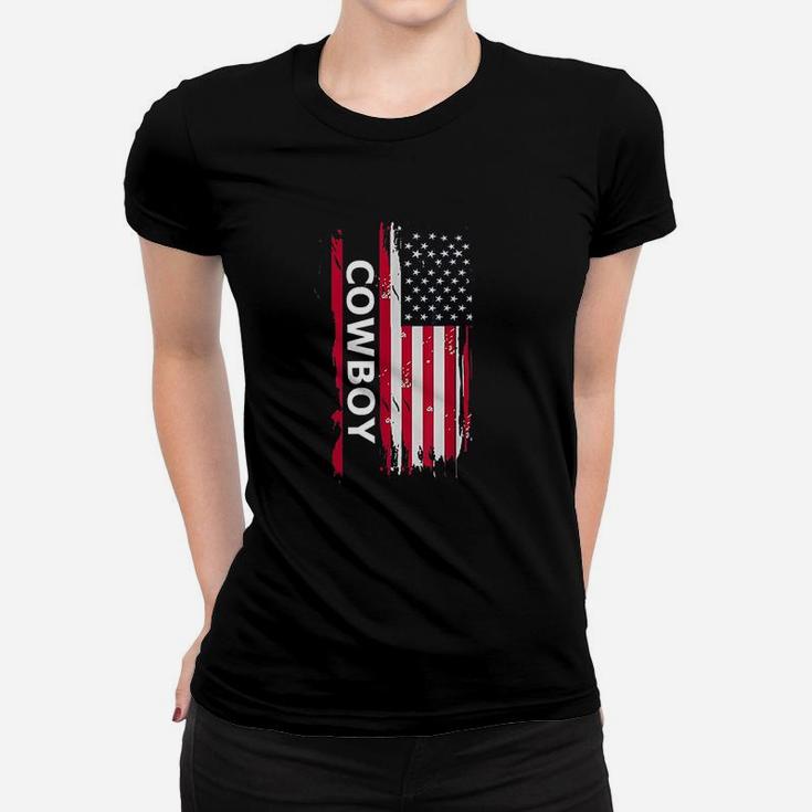 A Redneck Cowboy Usa Flag For Country Music Fans And Cowboys Women T-shirt