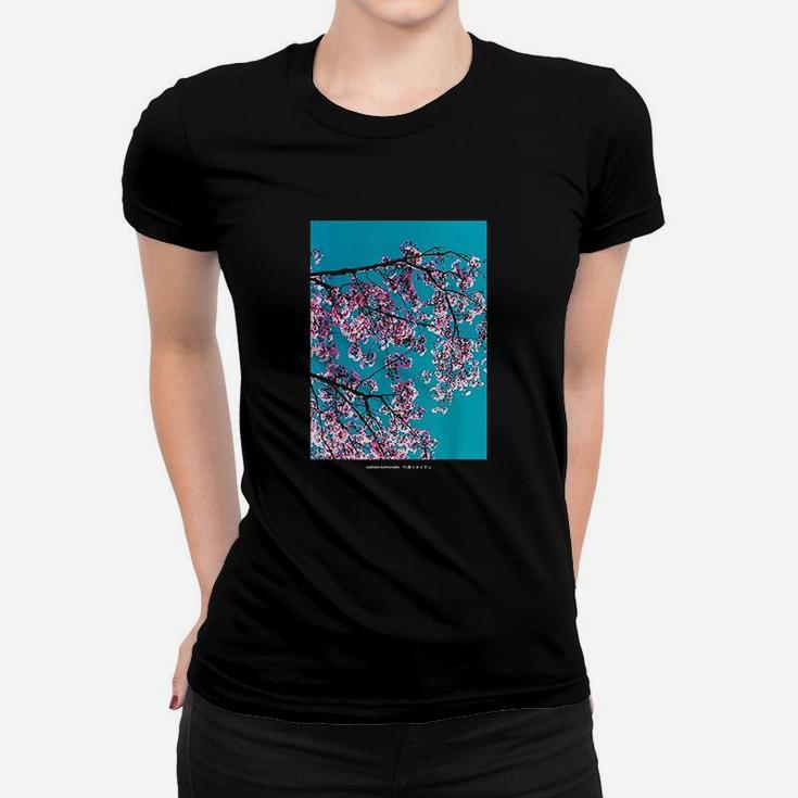 Aesthetic Japanese Cherry Blossom Streetwear Graphic Women T-shirt