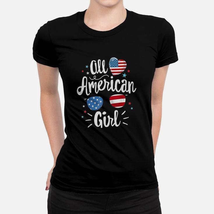 All American Girl Women American Flag 4Th Of July Patriotic Women T-shirt