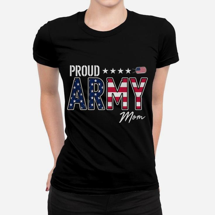 American Flag Proud Army Mom Women T-shirt