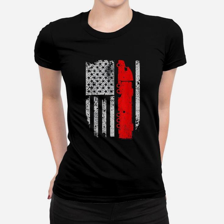 American Truck Driver Flag Women T-shirt