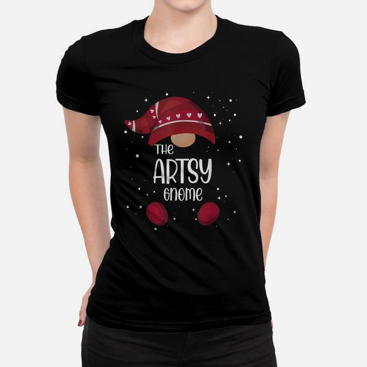 Artsy Gnome Matching Family Pajamas Christmas Gift Women T-shirt