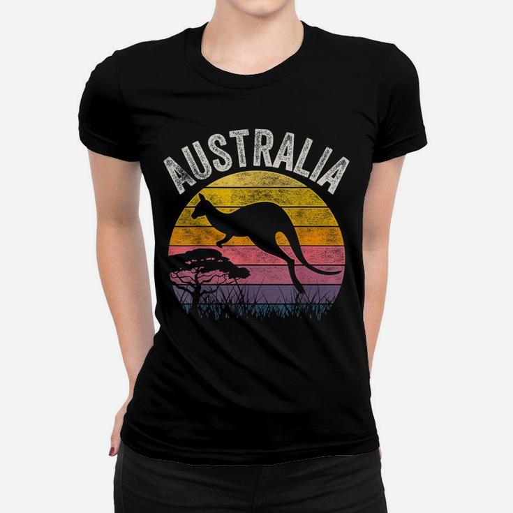 Australia Day Shirt Funny Australian Kangaroo Vintage Gift Women T-shirt