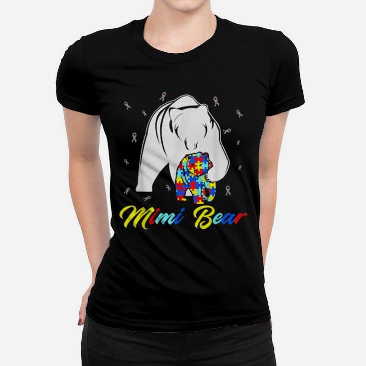 Autistic Mimi Bear Autism Awareness Family Shirt Women T-shirt