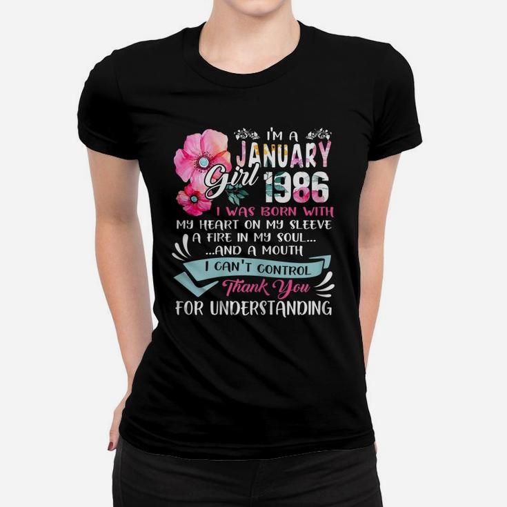 Awesome Since 1986 35Th Birthday I'm A January Girl 1986 Women T-shirt