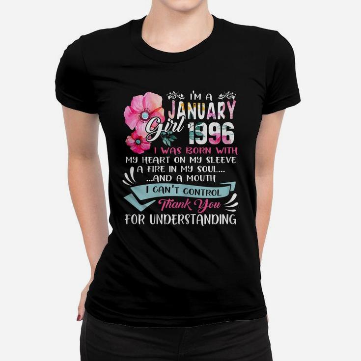 Awesome Since 1996 25Th Birthday I'm A January Girl 1996 Women T-shirt