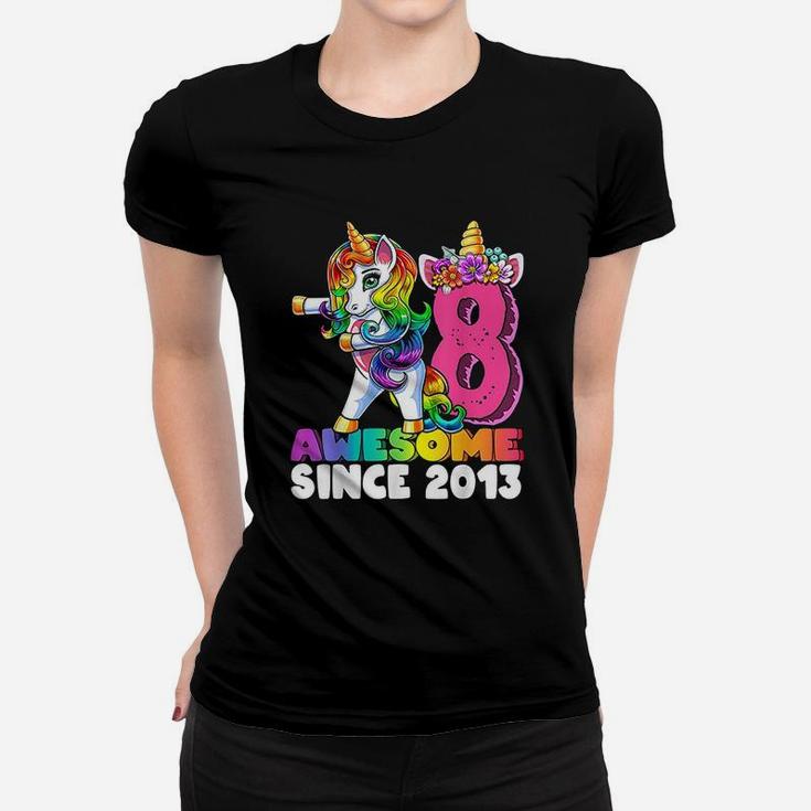 Awesome Since 2013 Unicorn 8Th Birthday Women T-shirt