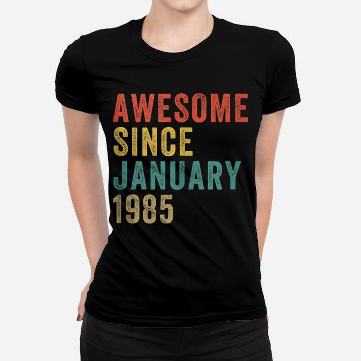 Awesome Since January 1985 35Th Birthday Gift 35 Year Old Women T-shirt