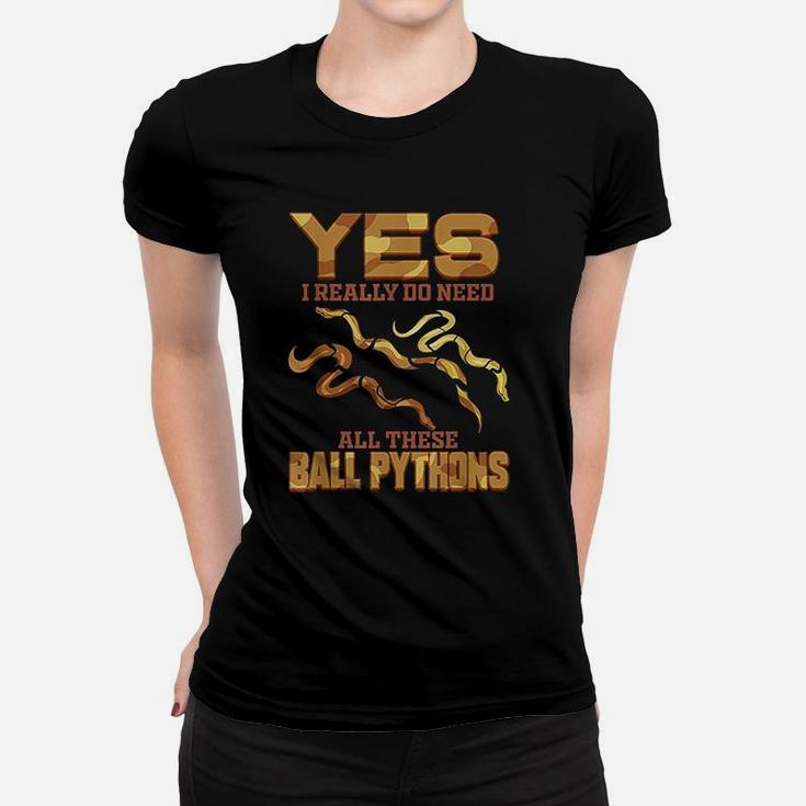 Ball Python Snake Herpetologist Python Women T-shirt
