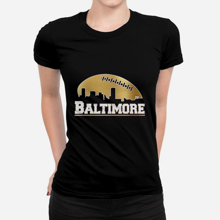 Baltimore Football City Skyline Women T-shirt