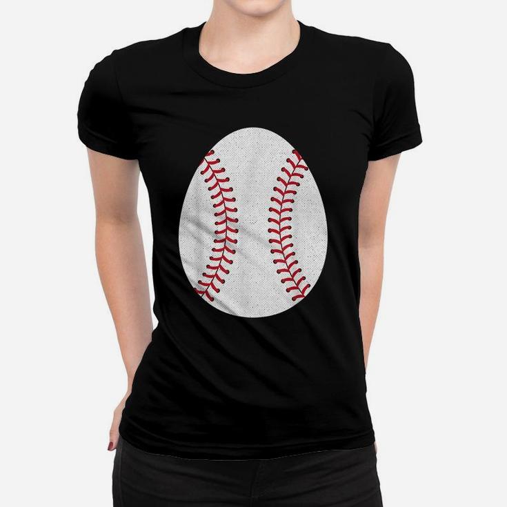 Baseball Happy Easter Egg Hunting Cute Sport Lover Women T-shirt