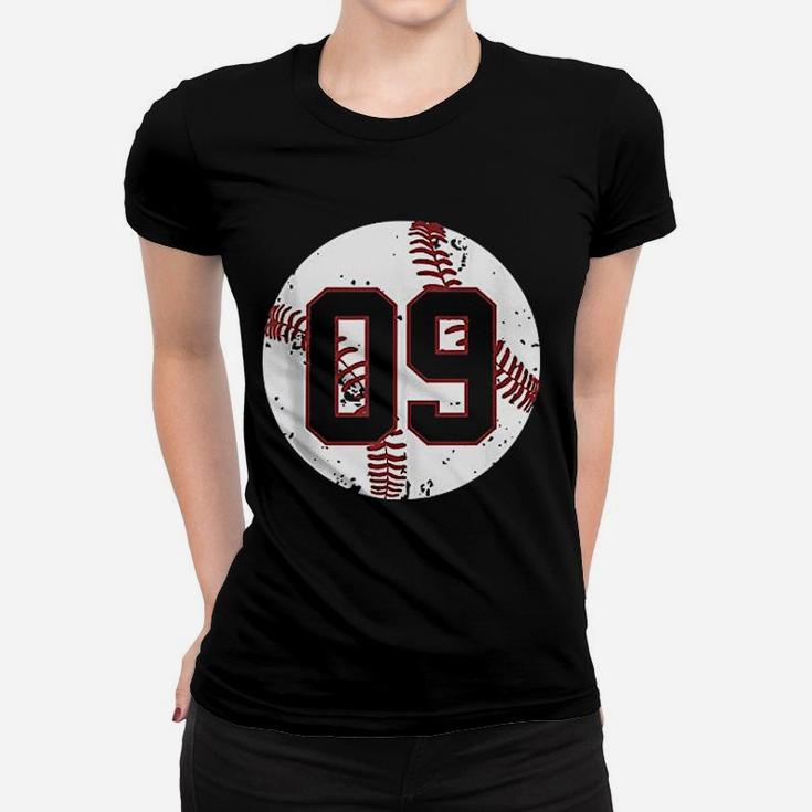 Baseball Number 09 Women T-shirt