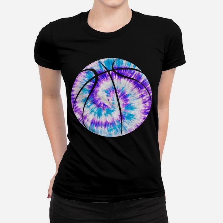 Basketball Stuff For Teen Girls Tye-Dye Blue Design Custom Women T-shirt