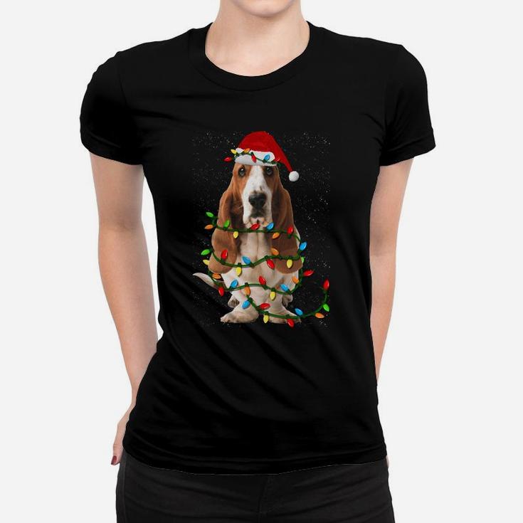Basset Hound Christmas Funny Basset Hound Dog Lovers Gift Sweatshirt Women T-shirt