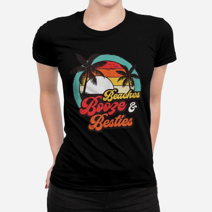 Beaches Booze Besties Summer Best Friend Girls Trip Women T-shirt