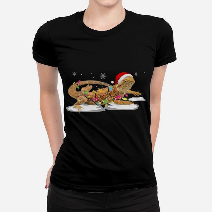 Bearded Dragon Funny Christmas Ornament Gift Ugly Sweatshirt Women T-shirt