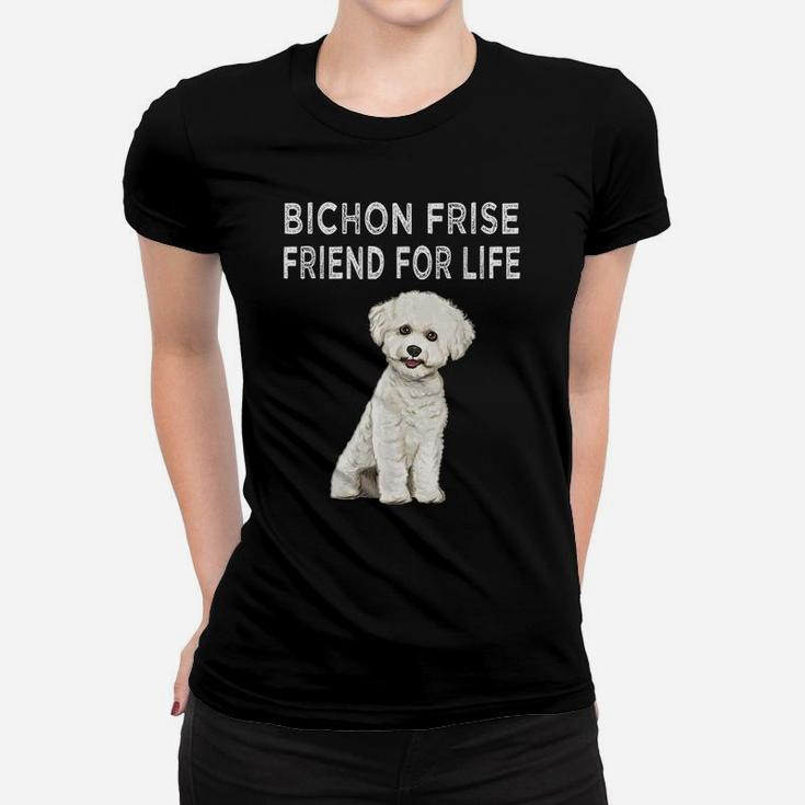 Bichons Frise Friend For Life Dog Friendship Women T-shirt