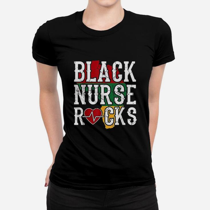 Black Nurse Rocks Black African American Lives Matter Women T-shirt