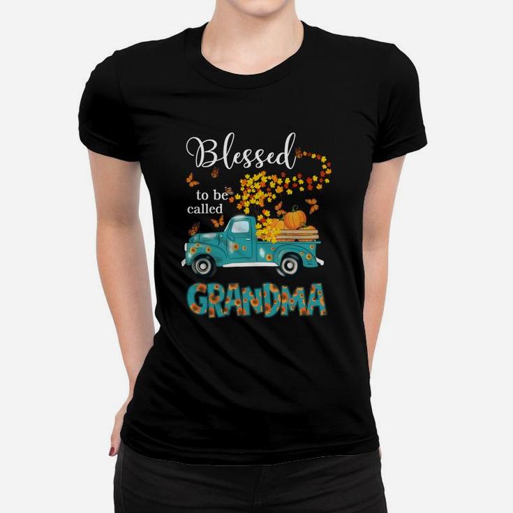 Blessed To Be Called Grandma Shirt Love Flower Truck Sweatshirt Women T-shirt