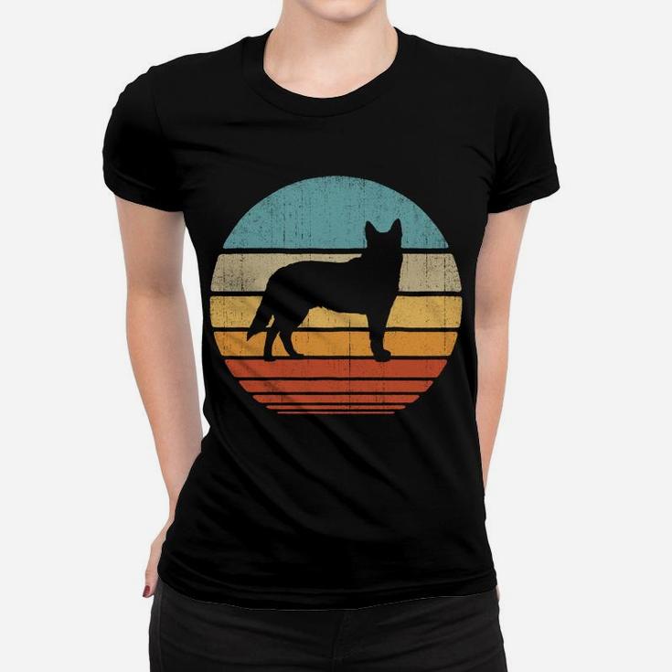 Blue Heeler Australian Cattle Dog Retro Vintage 70S Sunset Sweatshirt Women T-shirt