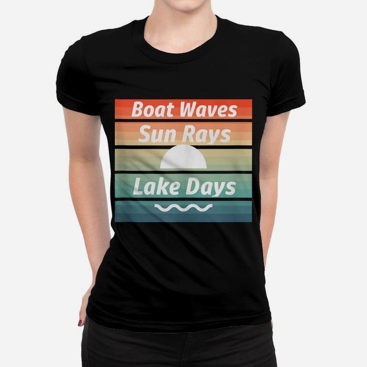 Boat Waves Sun Days Lake Days Summer Women T-shirt