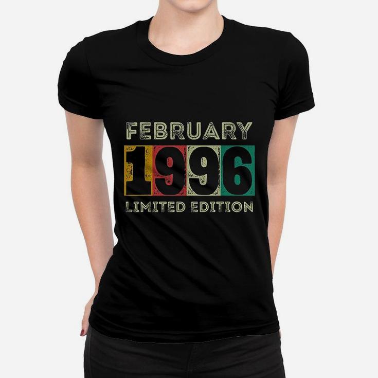 Born In February 1996 25Th Birthday Gift 25 Years Old Women T-shirt