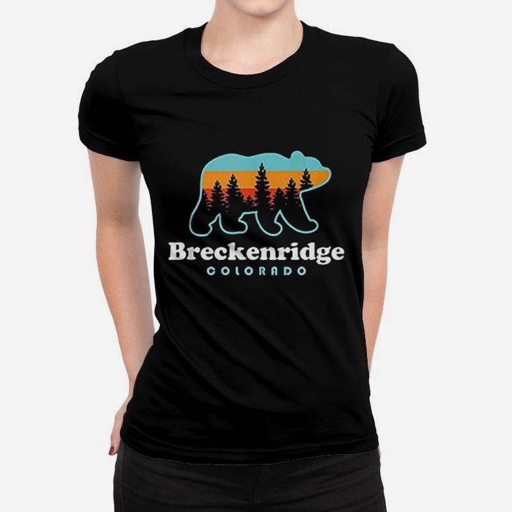 Breckenridge Colorado Bear Mountains Trees Women T-shirt