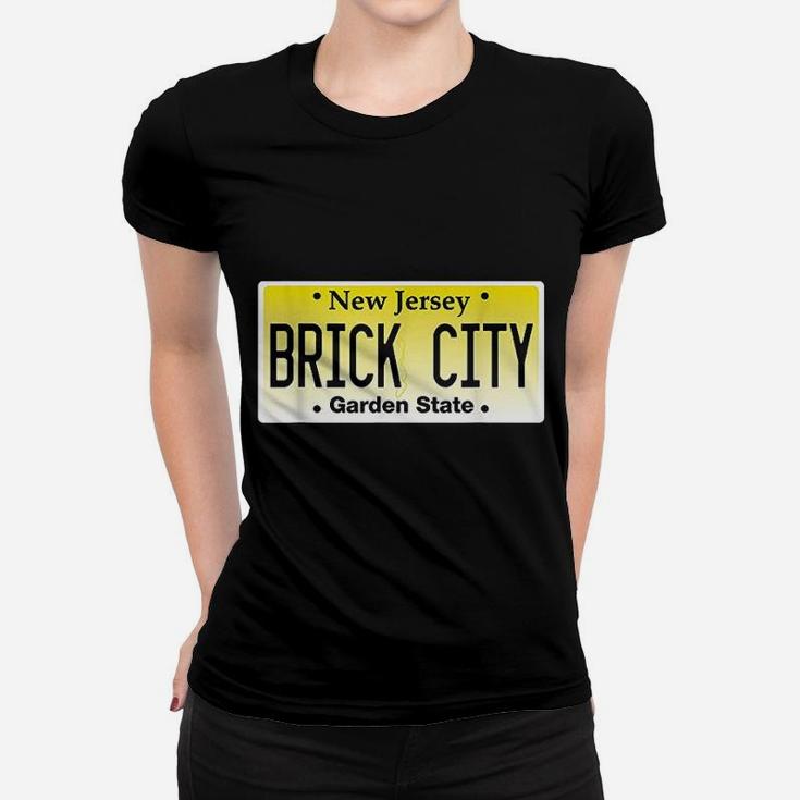 Brick City Newark Nj City New Jersey License Plate Graphic Women T-shirt