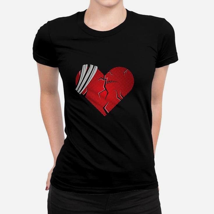 Broken Heart Love Sad Heartbroken Break Up Valentine Day Women T-shirt