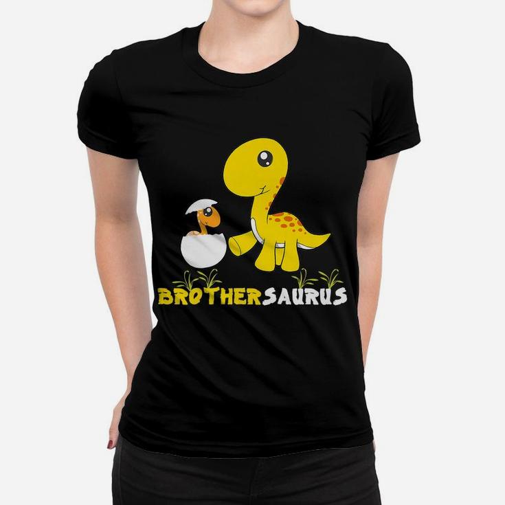 Brothersaurus Shirt Cute Brother Dinosaur Matching Family Women T-shirt