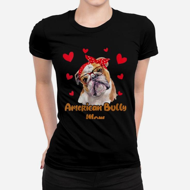 Bulldog Mom Valentines Day Dog Mom Mother Day Women T-shirt