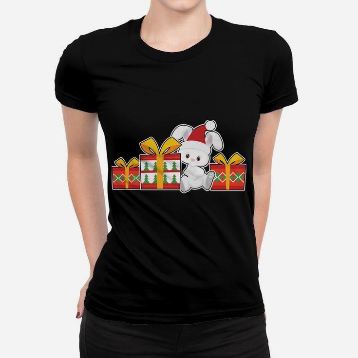 Bunny Rabbit With Presents - Cute Bunny Christmas Women T-shirt