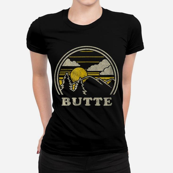 Butte Montana Mt T Shirt Vintage Hiking Mountains Tee Women T-shirt