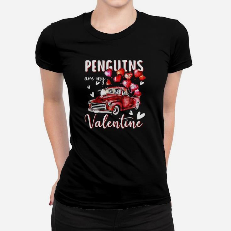 Car Penguins Are My Valentine Women T-shirt