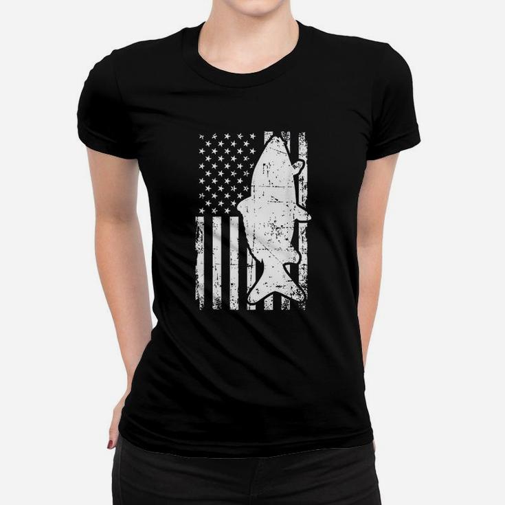 Carp Fishing Usa Flag Women T-shirt