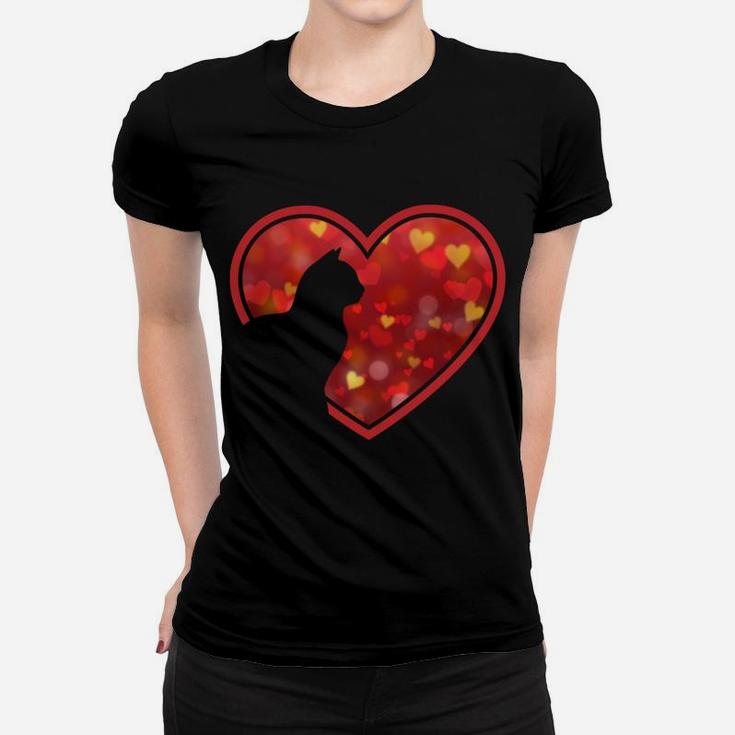 Cat Heart Cute Funny Gift For Cat Lovers Women Men Girl Boy Women T-shirt