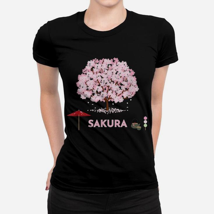 Cherry Blossom Japanese Pink Sakura Flower Tree Hanami Gift Women T-shirt