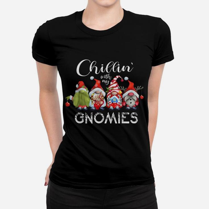 Chillin With My Gnomies, Funny Christmas Gnome Graphics Women T-shirt