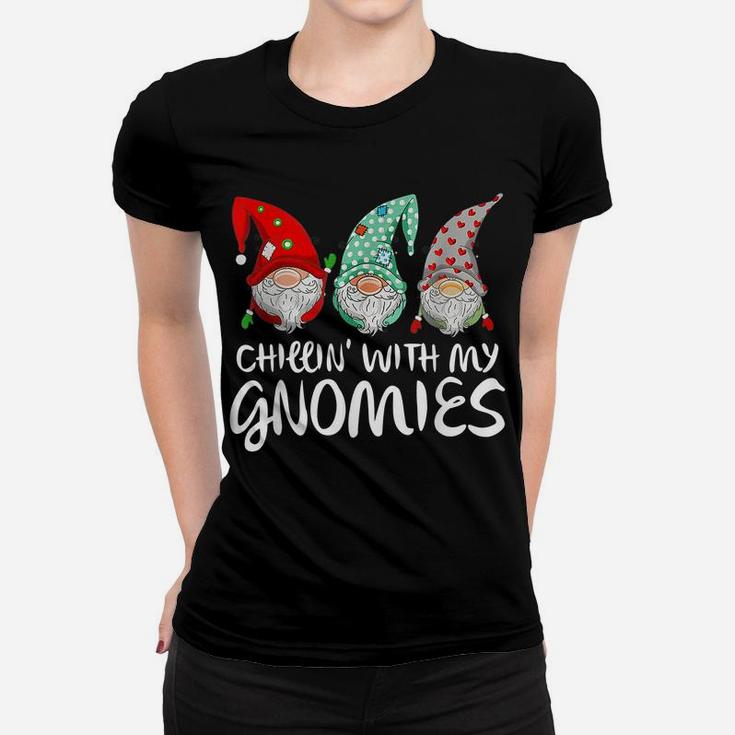 Chilling With My Gnomies Garden Gnome Funny Christmas Gifts Women T-shirt
