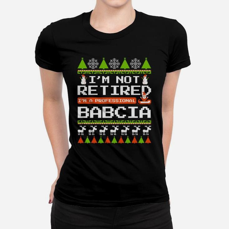 Christmas Grandma Babcia Ugly Sweater Xmas Gifts Sweatshirt Women T-shirt