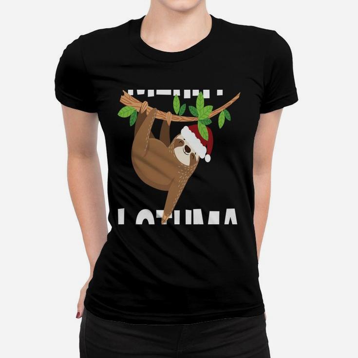 Christmas Merry Slothmas Sloth Animal Design Sweatshirt Women T-shirt