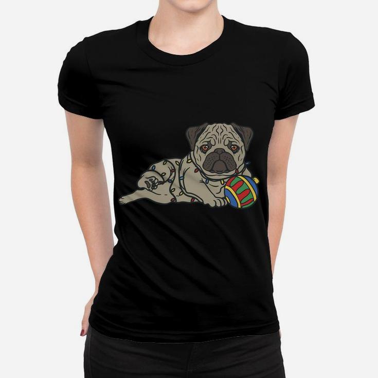 Christmas Pug Sweatshirt Dog Lover Owner Xmas Ornament Sweatshirt Women T-shirt