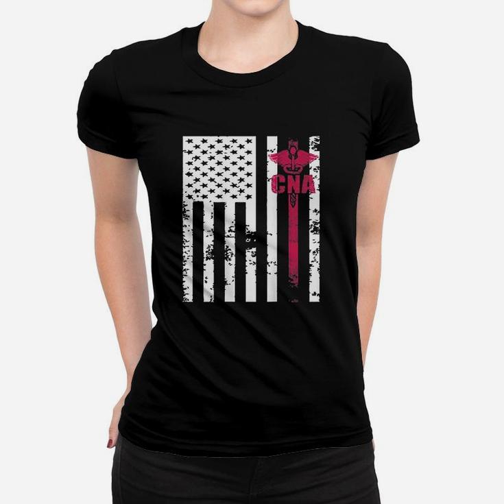 Cna American Flag Cna Patriotic Cna Women T-shirt