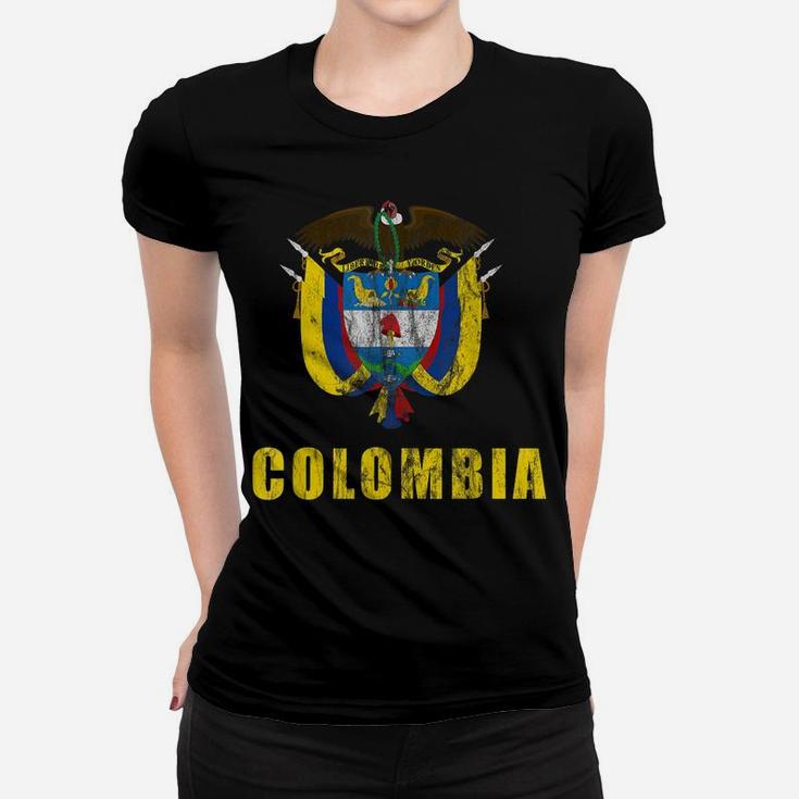 Colombia  Gifts Soccer Cup Columbian Jersey Blue Women T-shirt